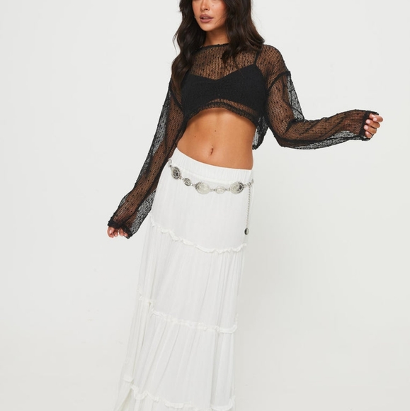 MILAUNA LONG SLEEVE TOP BLACK Princess Polly - Picture 3 of 6